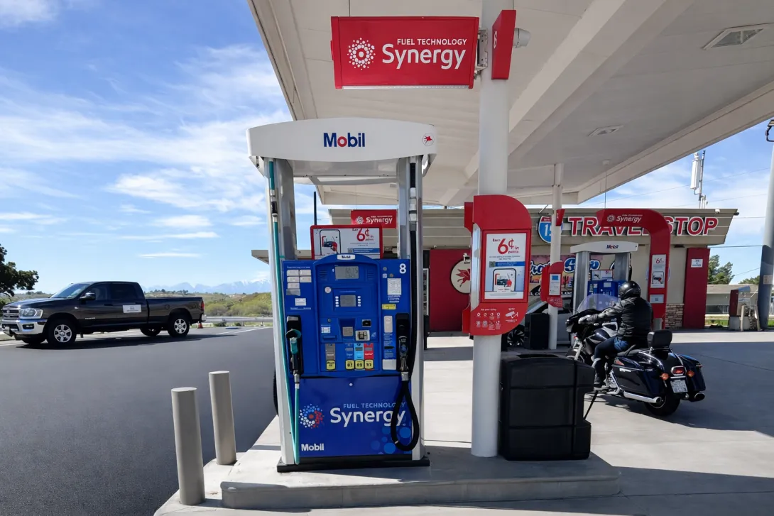 Mobil Gas Station in Victorville, California